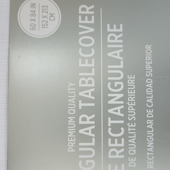 White Rectangular Tablecover, 60x84 New - Picture 3 of 4